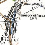 Топографическая карта Приморского Посада