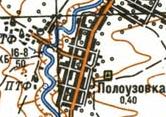 Топографическая карта Полоузовки