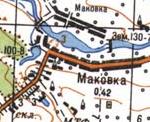 Топографическая карта Маковки