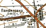 Топографическая карта Панфиловки