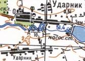 Топографическая карта Ударника
