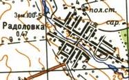 Топографическая карта Радоловки