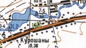 Topographic map of Kuroshany