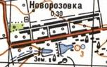 Топографическая карта Новорозовки