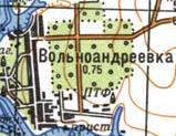 Топографічна карта Вільноандріївки