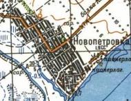 Топографическая карта Новопетровки