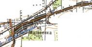 Топографическая карта Матвеевки