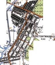 Топографическая карта Костянтиновки