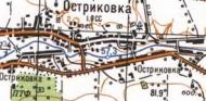 Топографическая карта Остриковки