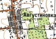 Топографическая карта Августиновки