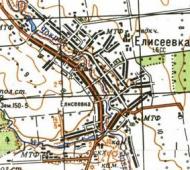 Топографічна карта Єлисеївки