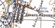 Топографическая карта Данило-Ивановки