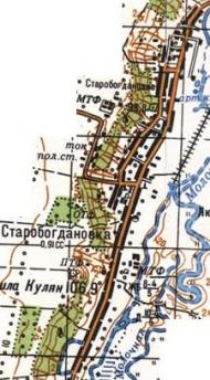 Топографическая карта Старобогдановки