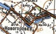 Топографическая карта Новогоровки