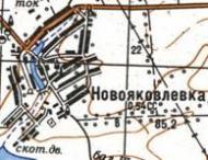 Топографическая карта Новояковлевки