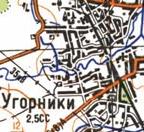 Topographic map of Ugornyky