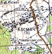 Топографическая карта Космача