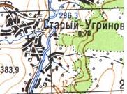 Топографическая карта Старого-Угринова