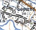 Топографическая карта Борщева