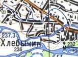Топографическая карта Хлебычина