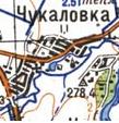 Топографическая карта Чукаловки