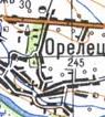 Топографическая карта Орельца