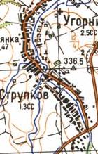 Топографическая карта Струпкова