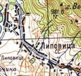 Топографічна карта Липовиці