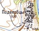 Топографічна карта Підвербців