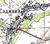Топографическая карта Саджавы