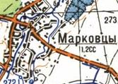 Топографічна карта Марківців