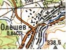 Топографическая карта Олешева