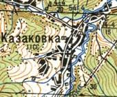 Топографічна карта Козаківки