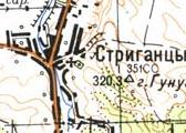Топографічна карта Стриганців