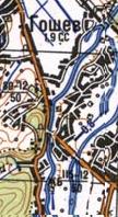 Топографическая карта Гошева