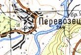 Топографическая карта Перевозца