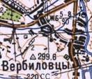 Топографічна карта Вербилівців