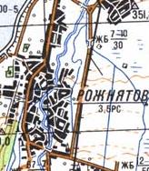 Топографическая карта Рожнятова