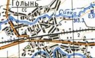 Топографічна карта Голиня