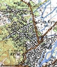 Топографічна карта Кутів