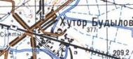 Топографическая карта Хутора Будылова