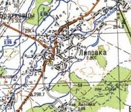 Топографическая карта Липовки