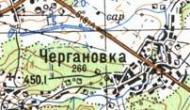 Топографическая карта Чергановки