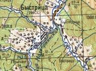 Топографічна карта Бистриці