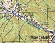 Топографическая карта Максимца