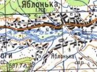 Топографічна карта Яблунької