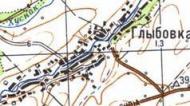 Топографическая карта Глыбовки