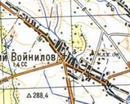 Топографическая карта Долгого Войнилова