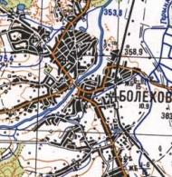 Топографическая карта Болехова