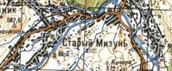 Топографическая карта Старого Мизуни